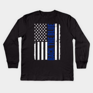 Back the Blue Kids Long Sleeve T-Shirt